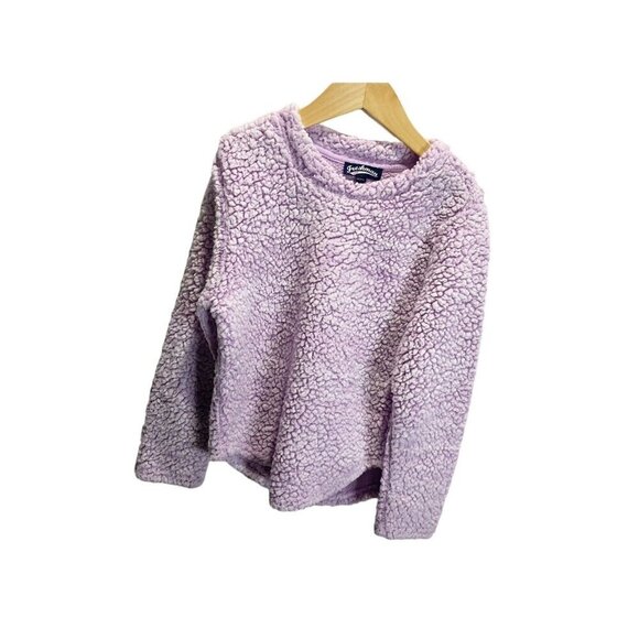 Freshman Girls M 8/10 Purple Sherpa Pullover Sweater Long Sleeved Casual - Picture 3 of 4